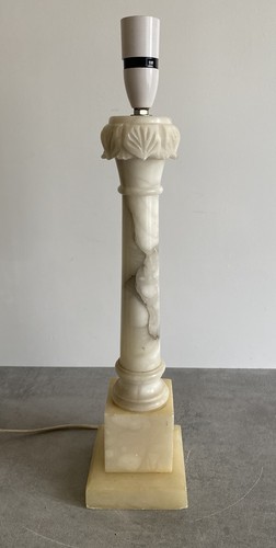 Vintage alabaster column - alabaster, lamp
