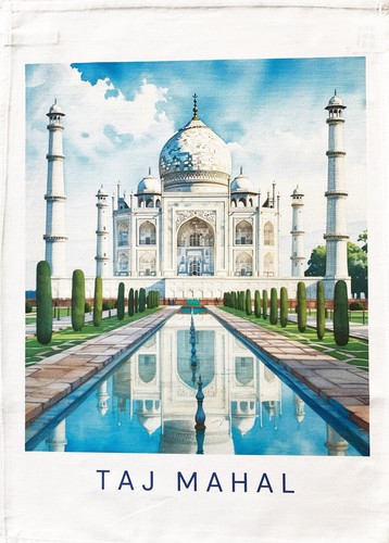 Cotton tea towel taj mahal - tea,