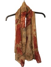 Liberty Artistic Print Silk Scarf Multicoloured Vintage Style 170cm