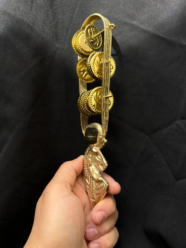 Egyptian sekhmet sistrum with - sekhmet,