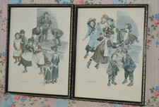 2 x Ronald Embleton Framed & Signed Prints UK WW11 Eggy Peggy & Fox & Chickens