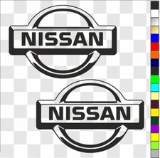 Nissan (2) x 2 stickers decals  logos badges car  etc. various sizes/colours