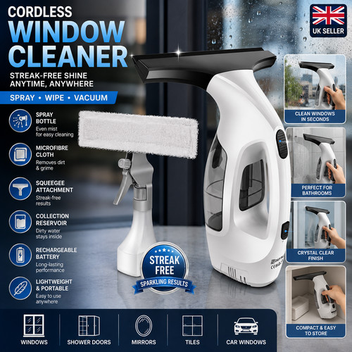 Cordless window vacuum cleaner - window,