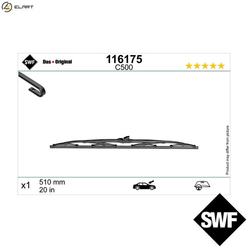 Wiper blade 116175 - 116175, skoda