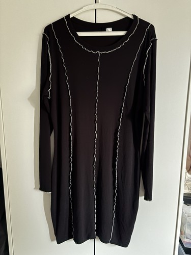 Black dress with white - with,