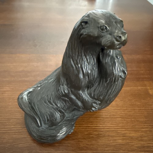 Cold cast bronze look cuddling - cast, bronze-look
