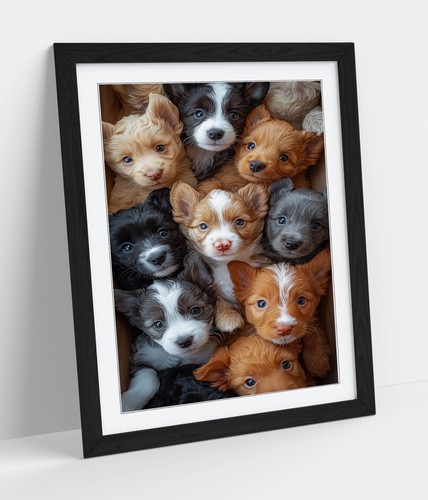 Group cute little - cute, puppies