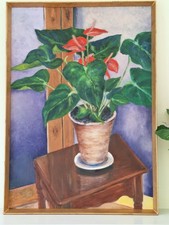 Oil on Board, Flamingo Plant