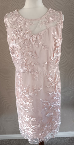 Nightingales pink lace mesh - lace,
