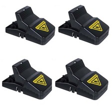 4 Pack Large Rat Trap Mouse Reusable Strong Easy Snap Catch Clean Rodent Control