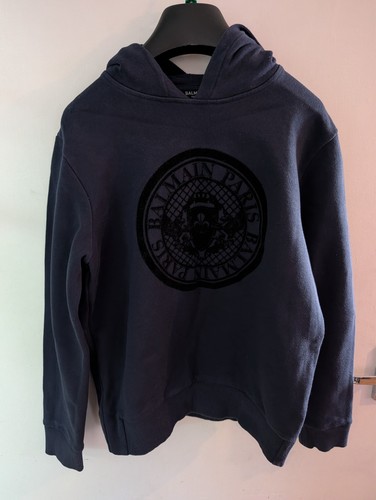 Boys navy hoody balmain jumper - boys,