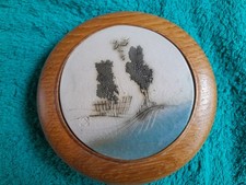 The Woodland Trust Hurricane Timber Products Tile Round Wooden Wall Ornament
