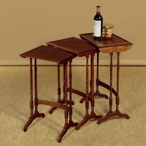 Mahogany nest tables 1930 - tables, c.1930