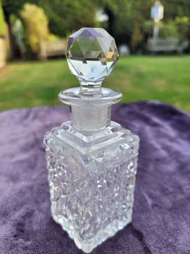 Edwardian glass scent bottle - edwardian,