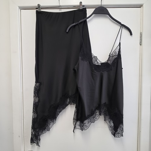 Zara black satin - black, &