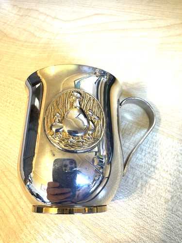 Silver plated christening - plated, cup