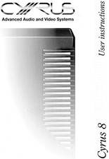 Cyrus 8 Amplifier Instruction