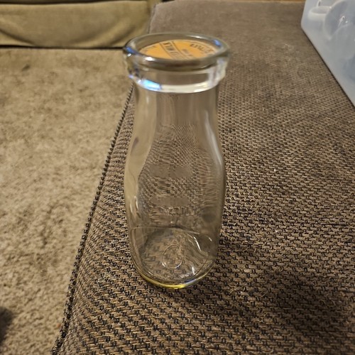 Glass milk bottle - bottle, 6.5"