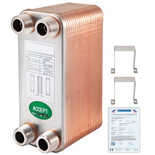 Vevor heat exchanger brazed - heat,