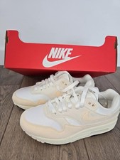 Nike Air Max 1 Trainers Size 4 Junior Beige Colour Brand New