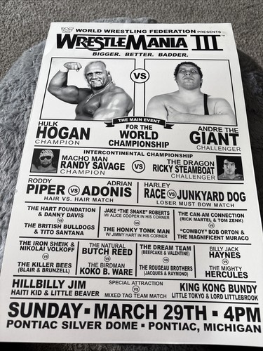 Wwf wrestlemania poster - wrestlemania, 3