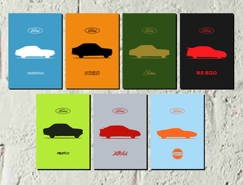Poster ford silhouettes - poster,
