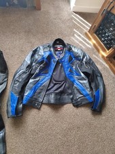 mens motorcycle leather suit 2 piece UK54