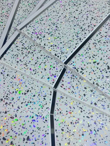 White sparkle chrome 8mm - white,
