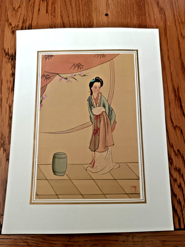 Vintage chinese silk - silk, painting
