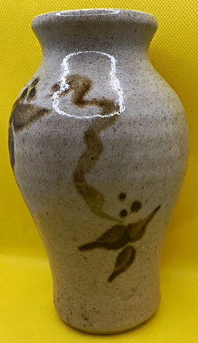 Ceramic vase beige brown - beige,