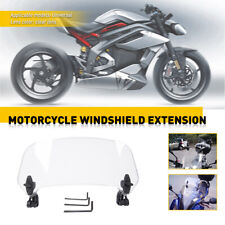 Adjustable Clip On Motorcycle Windshield Extension Wind Screen Spoiler Deflector