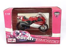 Maisto Troy Bayliss Ducati Desmosedici Race Bike 1:18 Scale Die Cast Signed