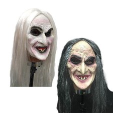 1x Halloween Witch Mask Scary