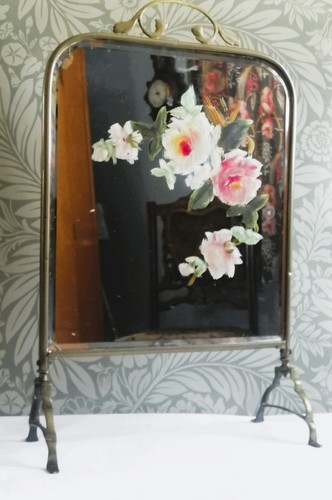 Edwardian brass mirrored - brass,