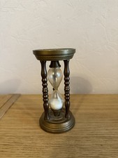 Vintage Brass Sand Hourglass -