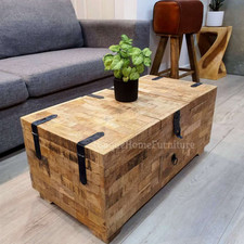 Rustic Coffee Table Solid Wood