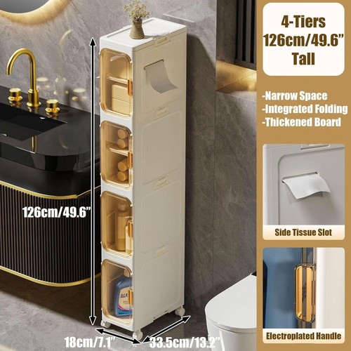 Plastic slim bathroom storage - plastic,