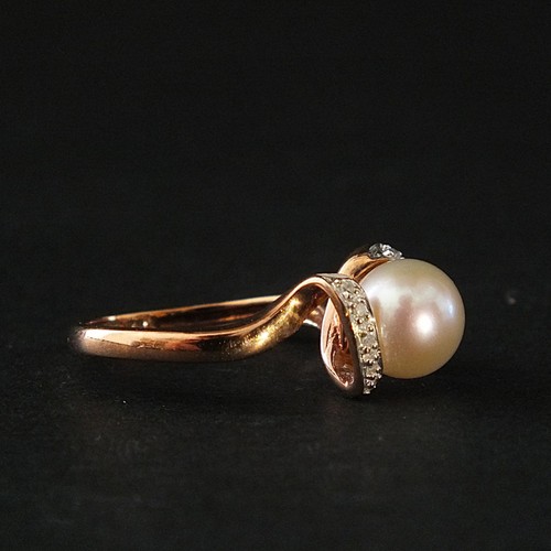 9ct rose gold pearl 10 - rose,