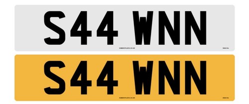 Private plate s44wnn cherished - s44wnn,