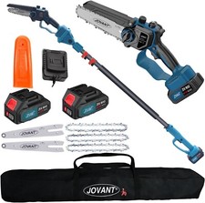 Jovant 2-in-1 Cordless Pole Saw Mini Chainsaw 20V 4.0Ah Battery 15FT Reach