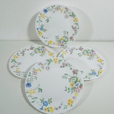 Arcopal Feston Hortense Dinner Plates Set Of 4 Milk Glass Vintage 27 cm