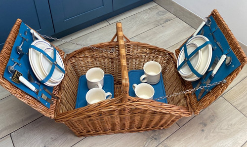 Vintage optima wicker hamper - optima,