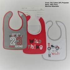 Pack of 3 Waterproof Baby Bibs