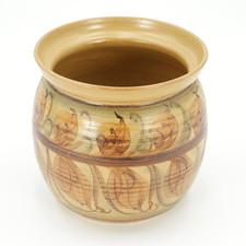 Alvingham Studio Pottery Handmade Jar Bowl Planter Brown Green Glaze