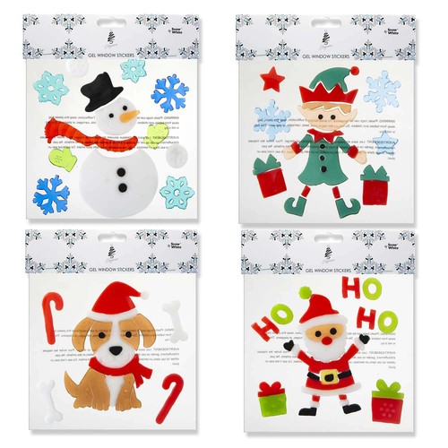 Christmas gel window stickers - christmas,