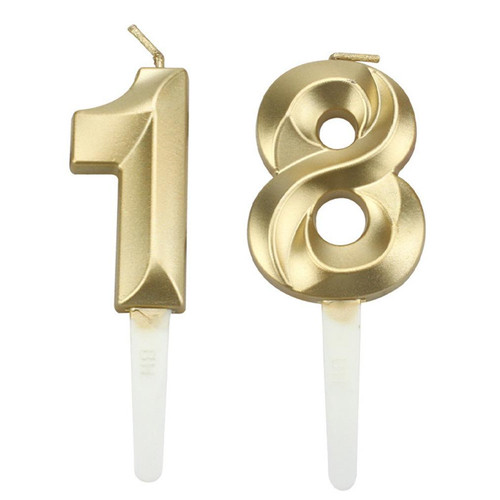 Birthday candle gold - birthday,