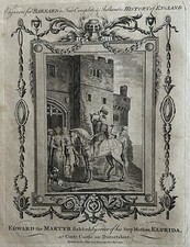 1783 The Murder Of Edward The Martyr King Of England Original Antique Print