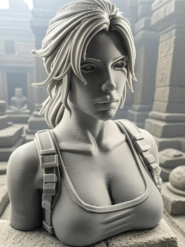 Lara croft bust tomb - bust, raider