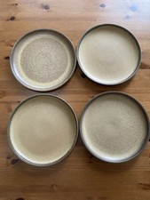 DENBY ROMANY Vintage Stoneware  ~ 4x 10"  DINNER PLATES. VGC