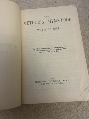 Methodist hymn book - hymn-book, tunes